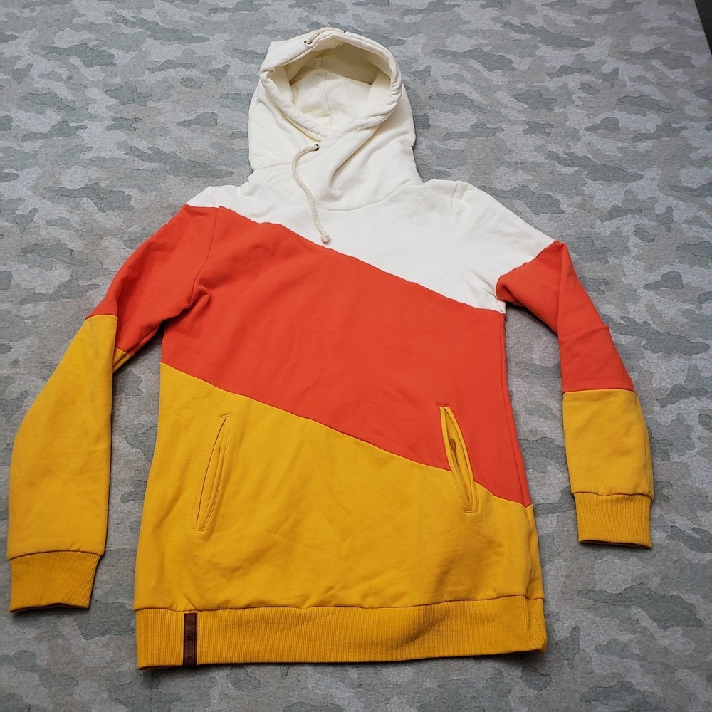 Ampersand Sweatshirt Womens Medium Multicolor Pullover Hoodie Color Block